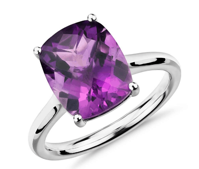 February Birthstone Amethyst Ring