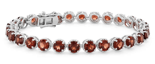 Garnet Round Rope Bracelet