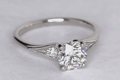 Example of an engagement ring setting from Blue Nile