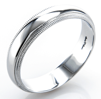 Half Round Milgrain men's Band