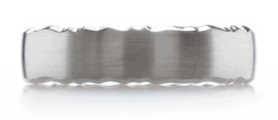 Furrer Jacot Serrated Men's Wedding Band