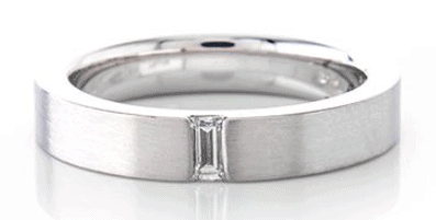 Men's Flat Brushed Band in Palladium