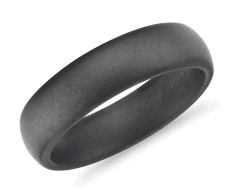 Comfort Fit Gray Wedding Men's Band in Tungsten