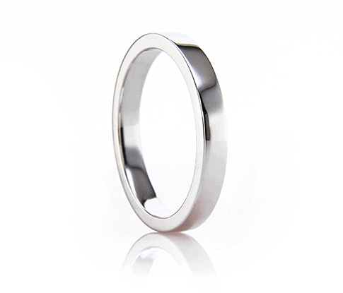 Comfort Fit Flat Wedding Band