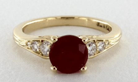 2.05ct Ruby Ring in Yellow Gold