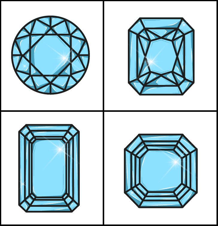 Diamond shape graphic selection