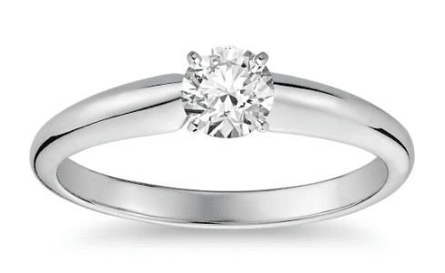 Classic Simple Solitaire Engagement Ring with a 0.50ct Round cut diamond