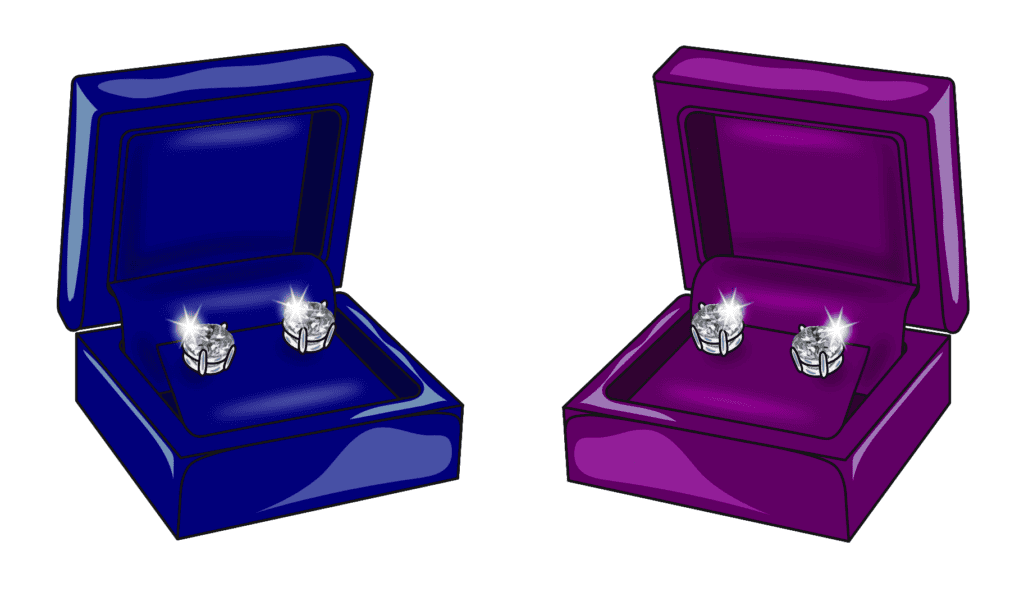 Diamond stud earrings