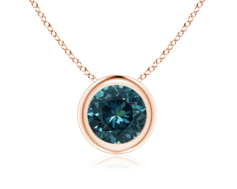 Gneenish blueish teal Montana sapphire pendant