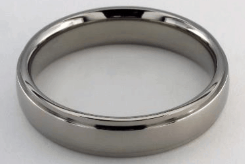 5mm Titanium Comfort Fit Stepped Edge Wedding Rings from James Allen