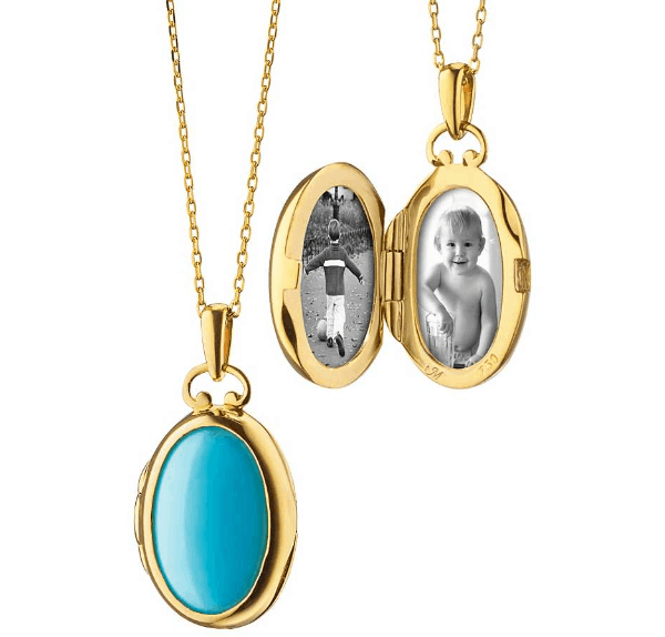 Petite Turquoise and Mother of Pearl Locket