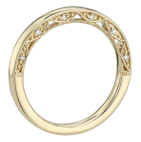 pave and milgrain profile ring blue nile